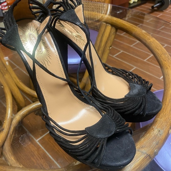 Aquazzura Shoes - AQUAZZURA Suede Sandals Heels platforms